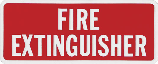 Fire extinguisher sign