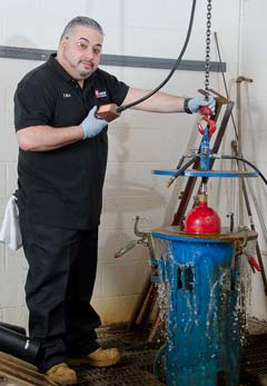 Fire extinguisher testing and certification